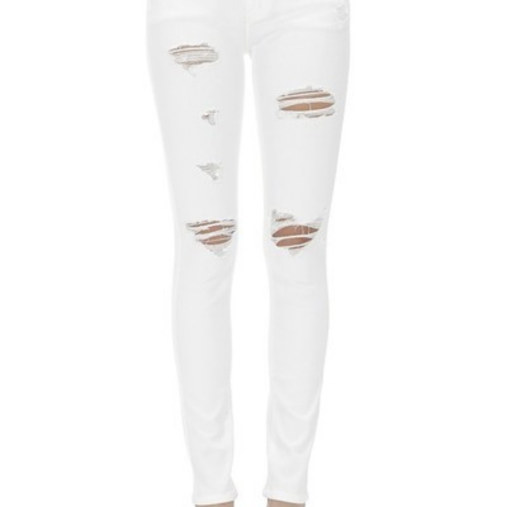 White Distressed KanCan Skinny Jeans